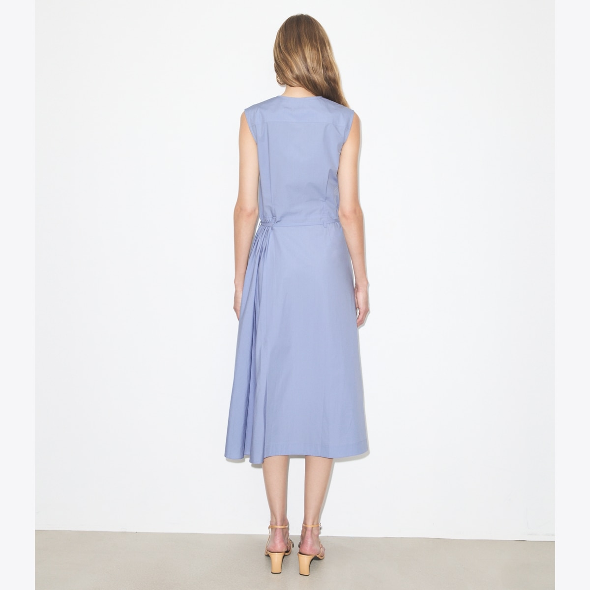 Pleated Cotton Wrap Dress: Women's Designer Dresses | Tory Burch