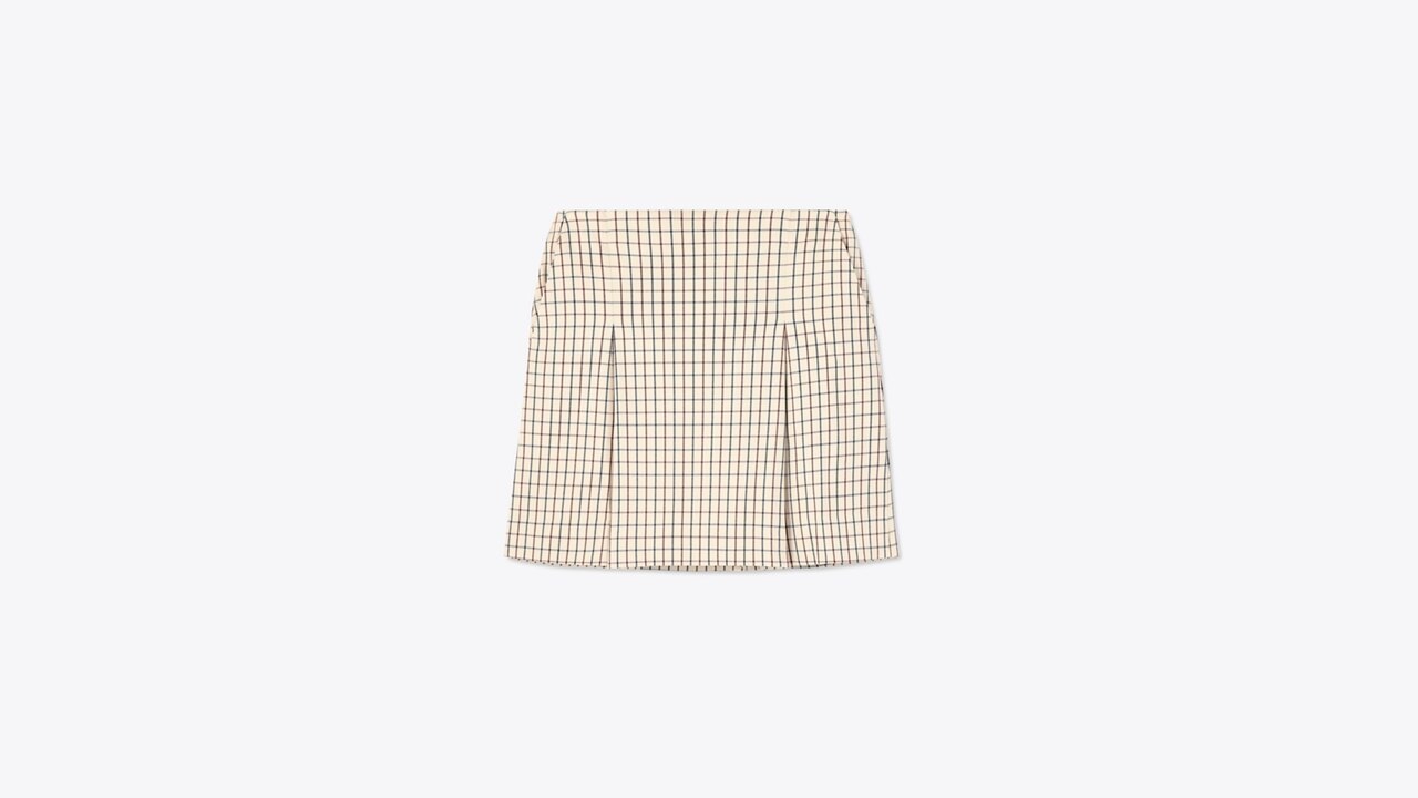 Pleated-Front Twill Golf Skirt: Women's Designer Bottoms | Tory Sport