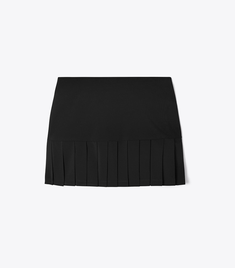 Tory Sport designer bottoms Pleated-Hem Tennis Skirt in Black front