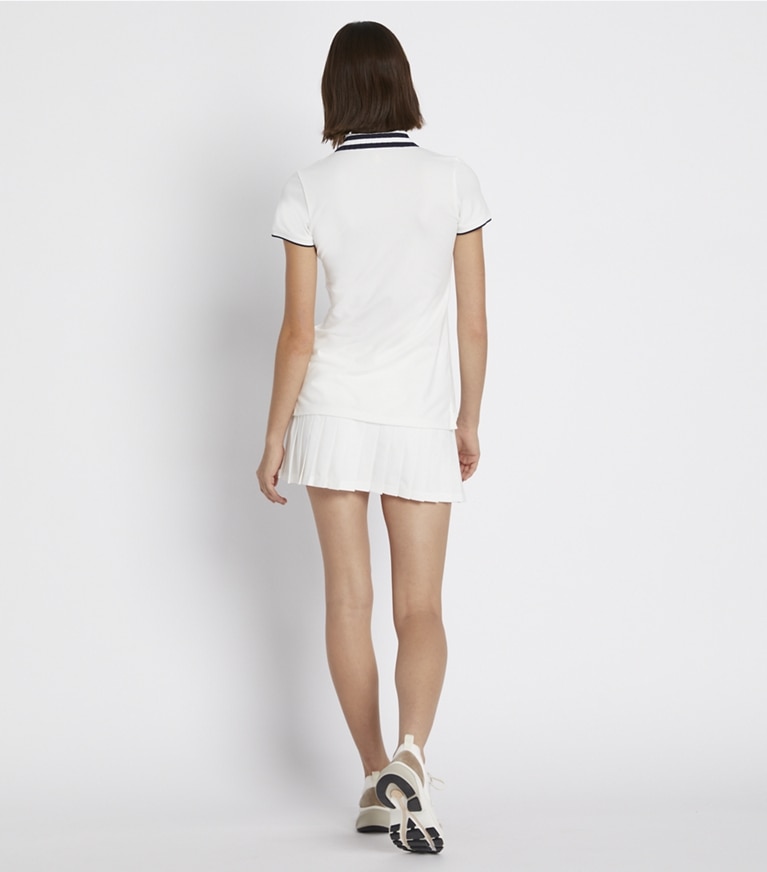 Tory Sport designer bottoms Pleated-Hem Tennis Skirt in Snow White front