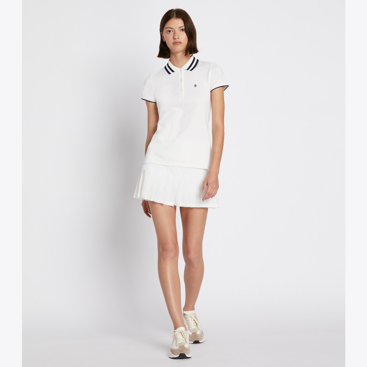 TORY BURCH ワンピース 服 25 Pleated printed tennis 1075470 Pleated printed tennis dress in blue - Tory Burch | Mytheresa