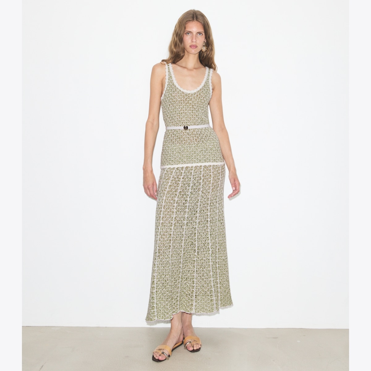 Pleated Knit Skirt