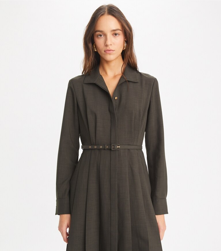 TORY BURCH ハタンミティシャツトレス 1597280 651 Pleated Mélange Dress: Women's Designer Dresses | Tory Burch