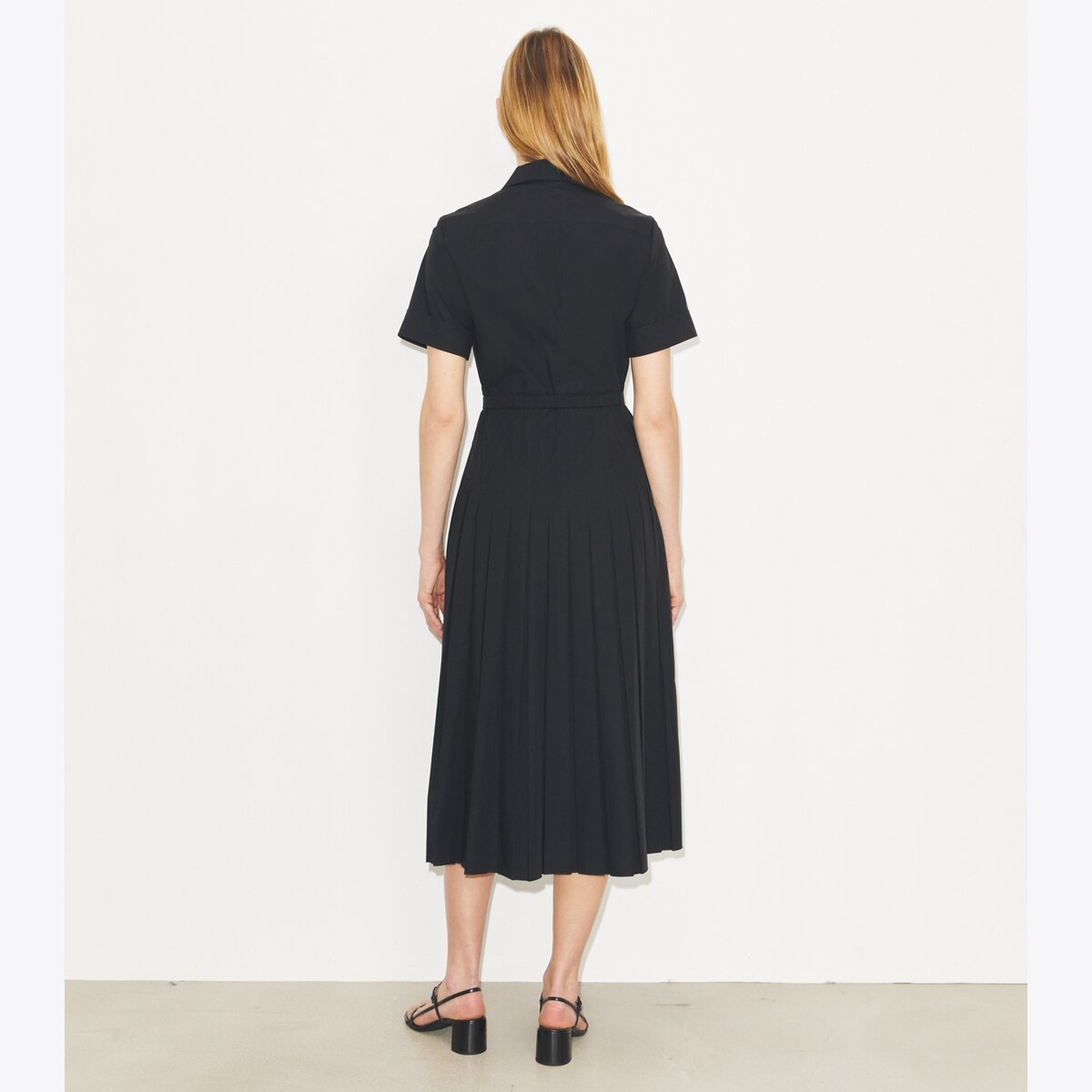 strapless open back dress Blue Stripe Cotton Pleated Shirt Dress - Mini Dresses main image 0