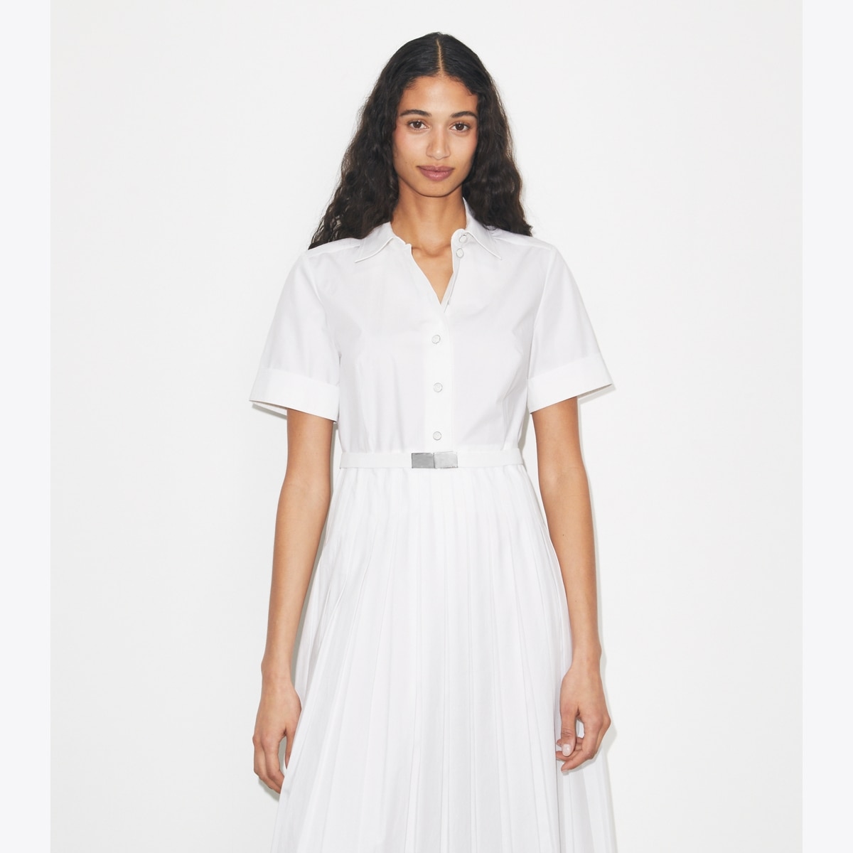open lace back dress CARMEL WHITE RAMIE SHIRT DRESS – DISSH