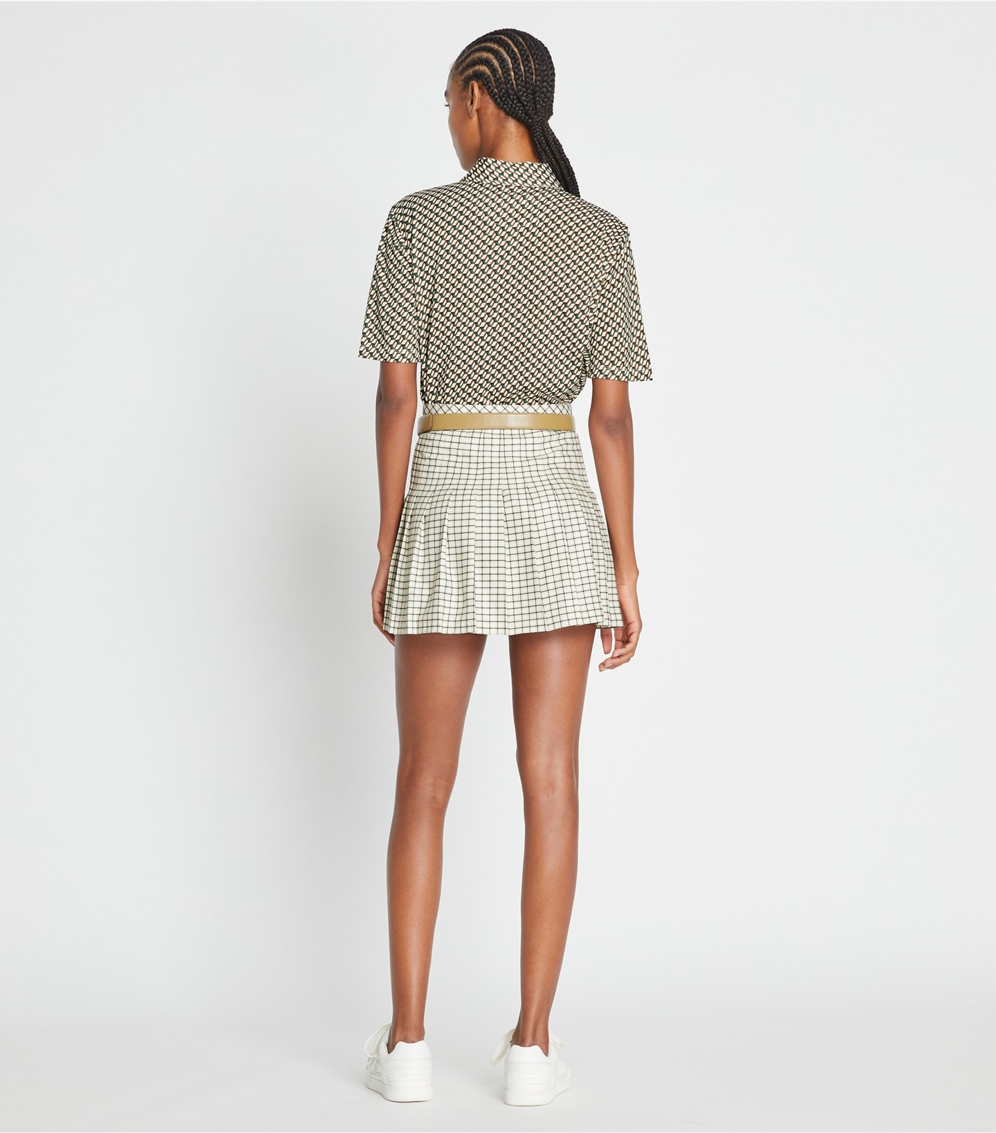 Pleated Printed Tennis Skirt