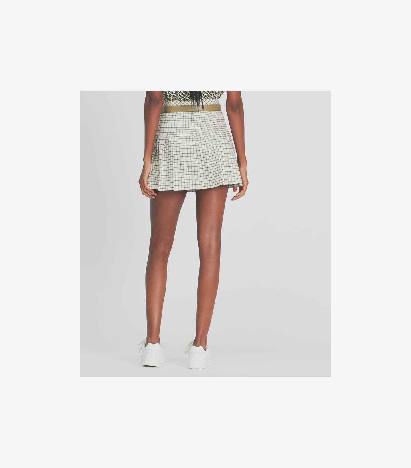 Pleated Printed Tennis Skirt