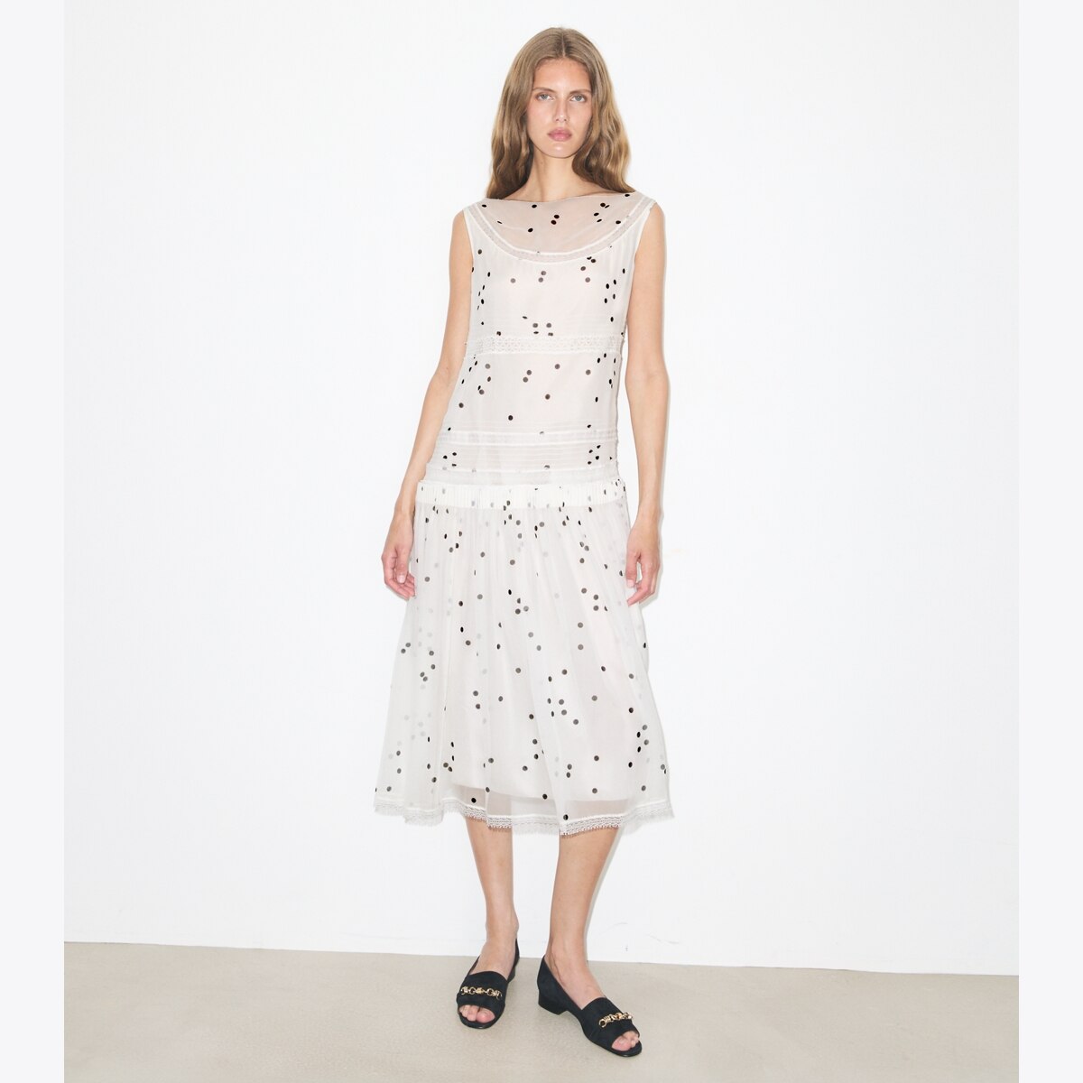 tory burch pleated lace dress Pleated Silk Lace Dress: Women's Designer Dresses