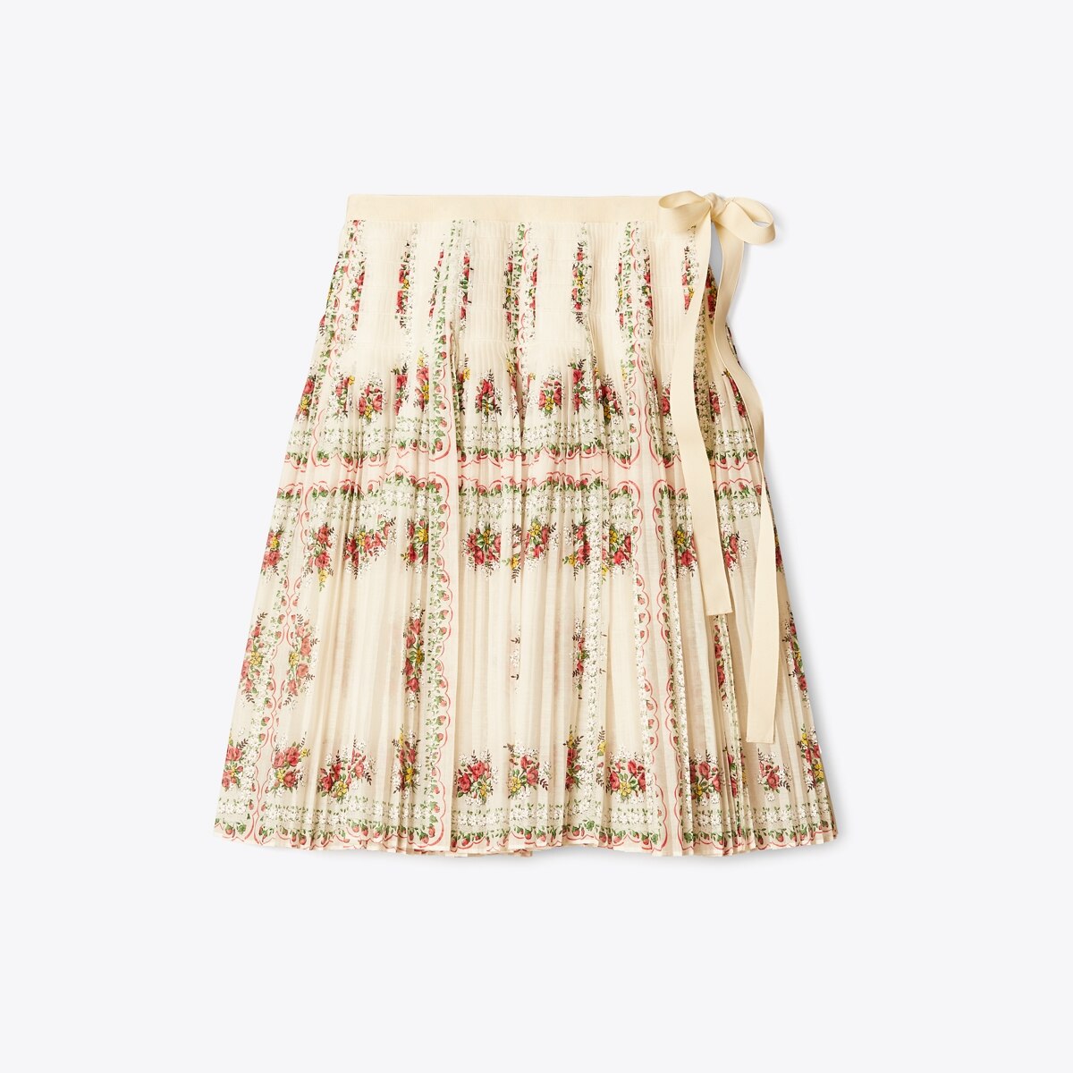 Tory burch pleated shop cotton wrap skirt