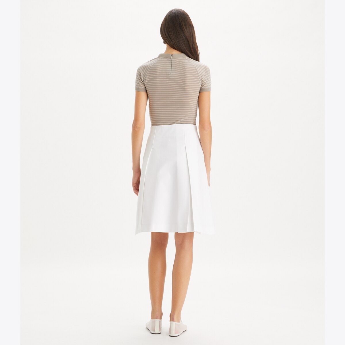 Pleated Twill Skirt: Women's Designer Bottoms | Tory Burch