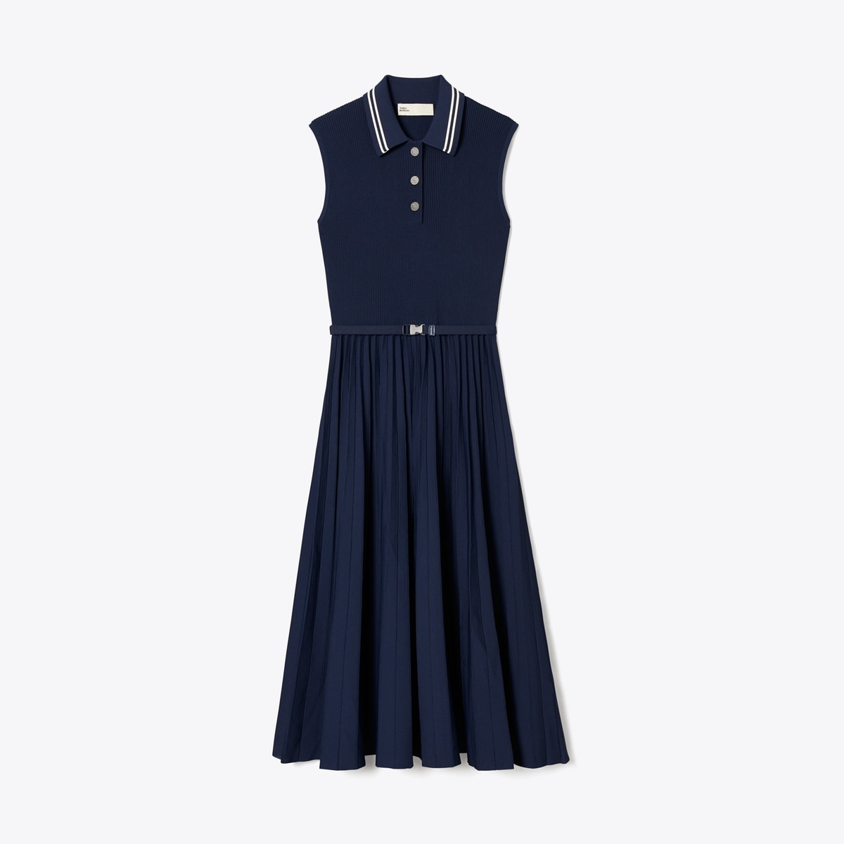 Tory Burch Women's Pleated Viscose Dress in Tory Navy, size M