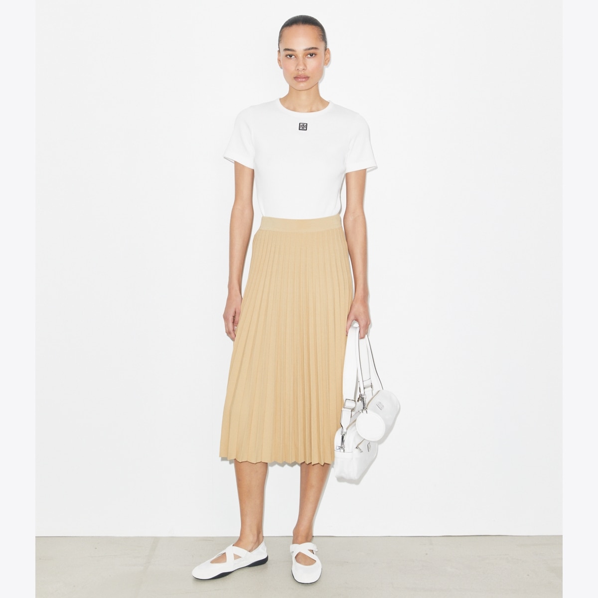 PLEATED VISCOSE SKIRT - thumbnail 2