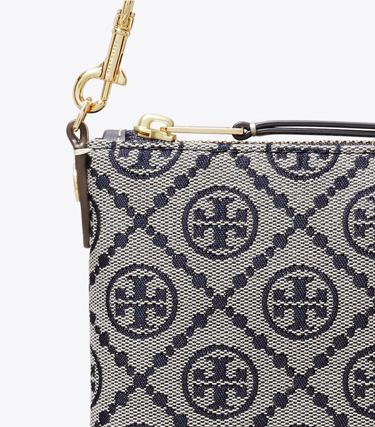 Tory Burch diseñador bolsos de hombro Pochette con monograma en T en Tory Navy detalle