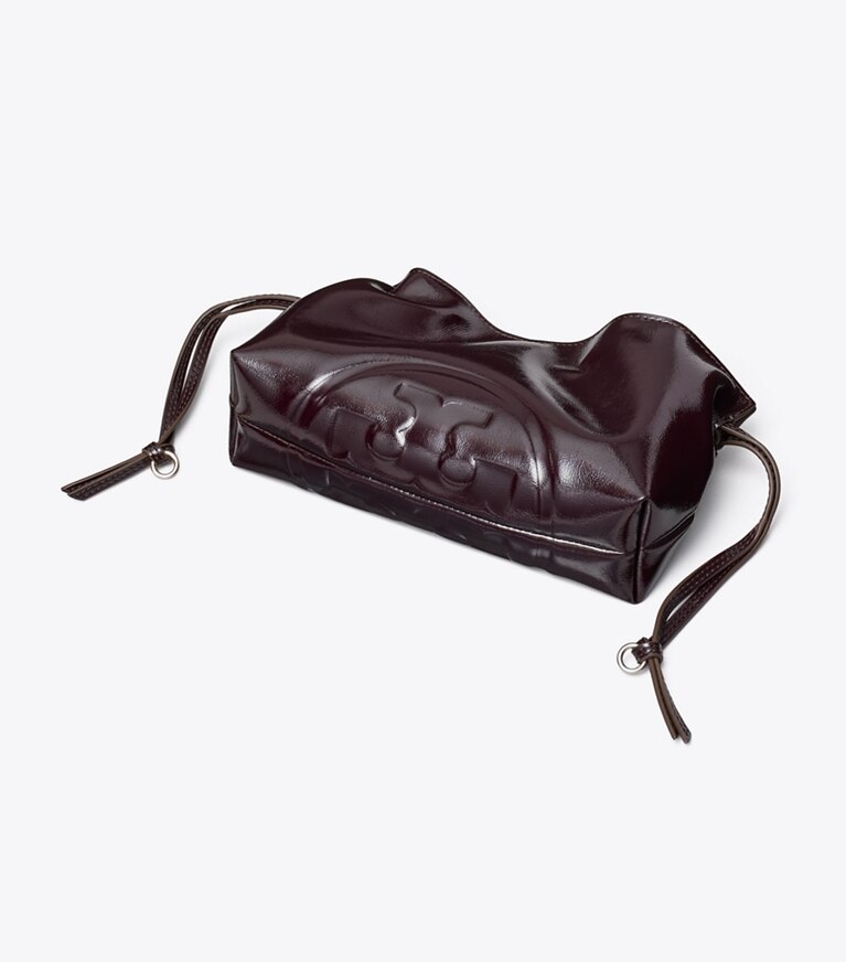 Tory Burch designer sacs à bandoulière Pochette Ella à cordon de serrage effet vieilli in Mulberry additional