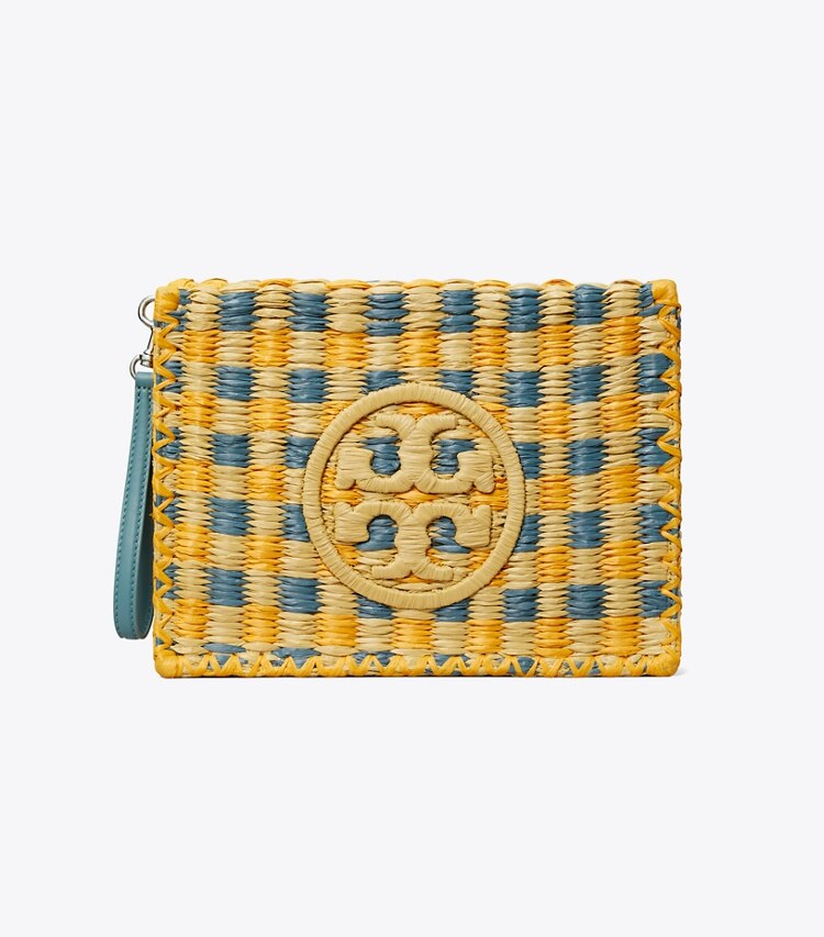 Tory Burch designer petites pochettes Pochette Ella crochetée à la main in Deep Turquoise front