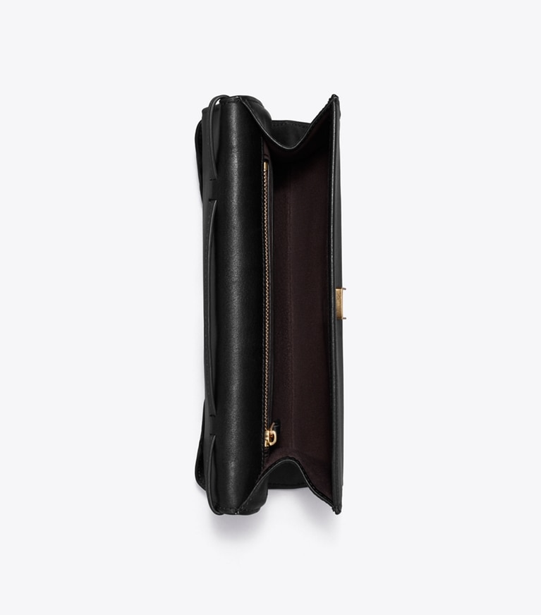 Tory Burch designer pochettes Pochette enveloppe Charlie dans Black vue du dessus