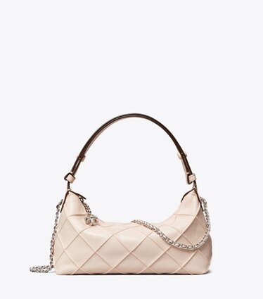 Tory Burch diseñador bolsos bandolera Pochette Fleming desgastada en Soft Pink frente