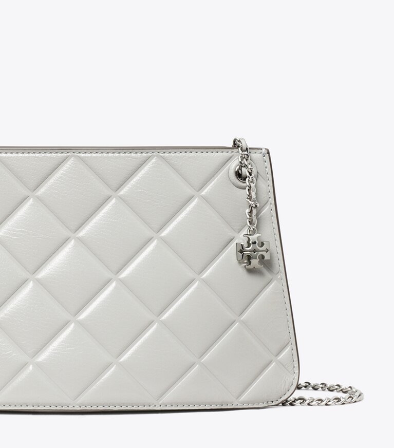 Tory Burch designer sacs porté épaule Pochette Fleming dans Gray détails
