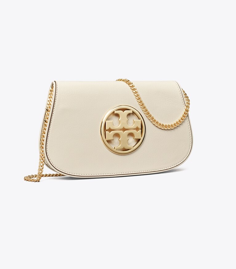 Tory Burch designer pochettes Pochette Reva dans NEW IVORY angle