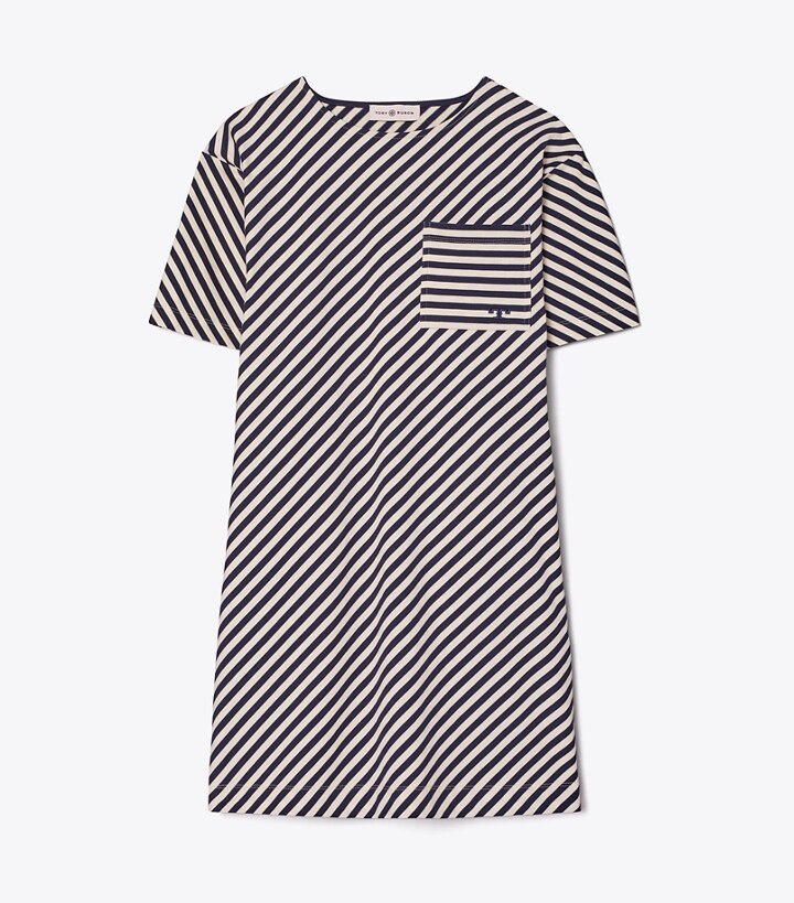 Pocket Stripe T-Shirt Dress: Women's Designer Dresses | Tory Burch