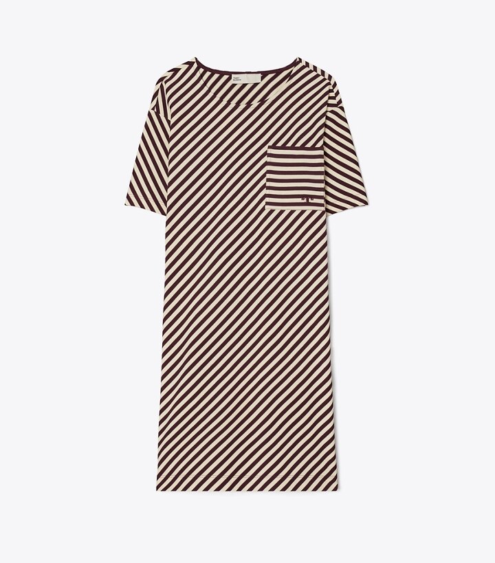 Pocket Stripe T-Shirt Dress: Women's Designer Dresses | Tory Burch