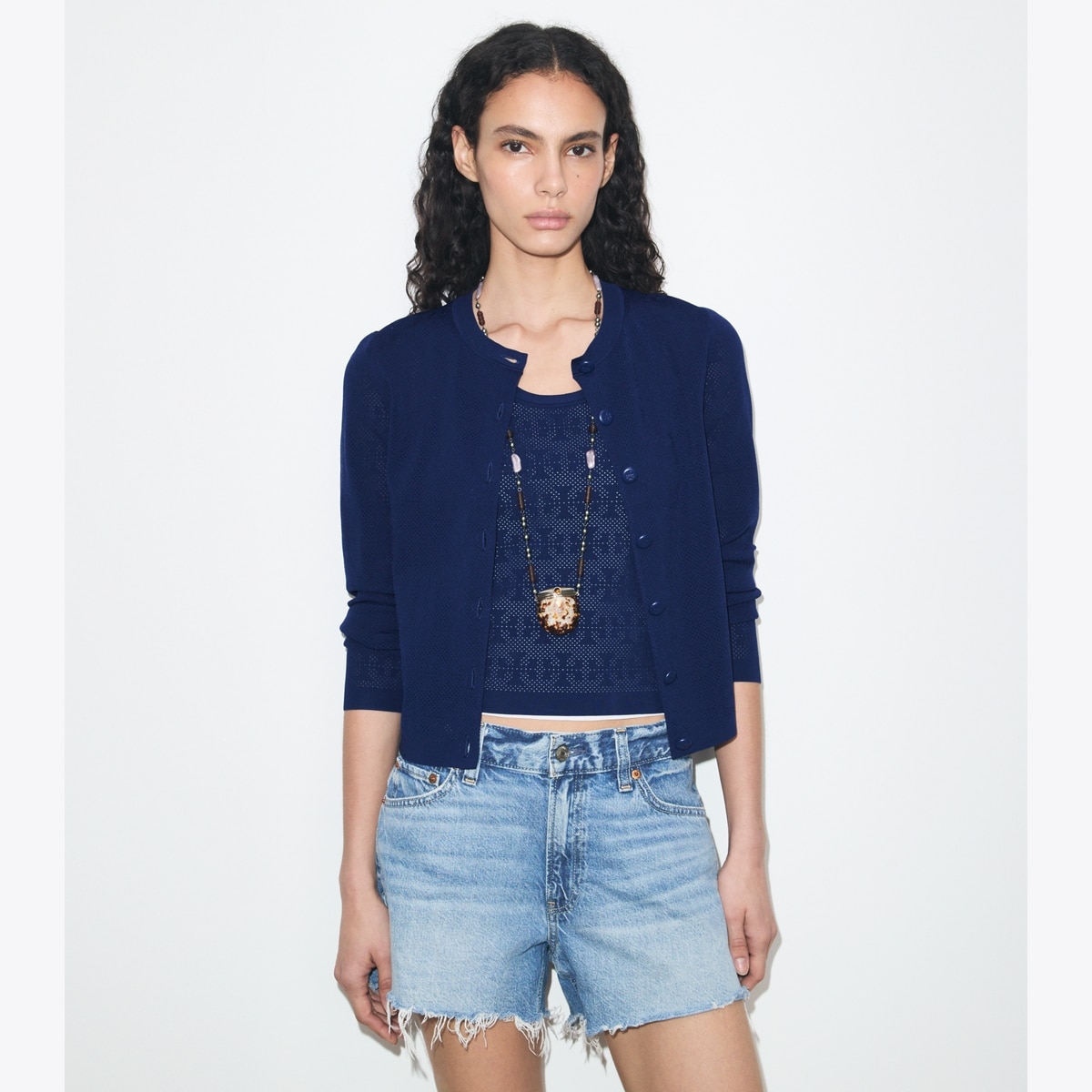 POINTELLE VISCOSE CARDIGAN - thumbnail 2