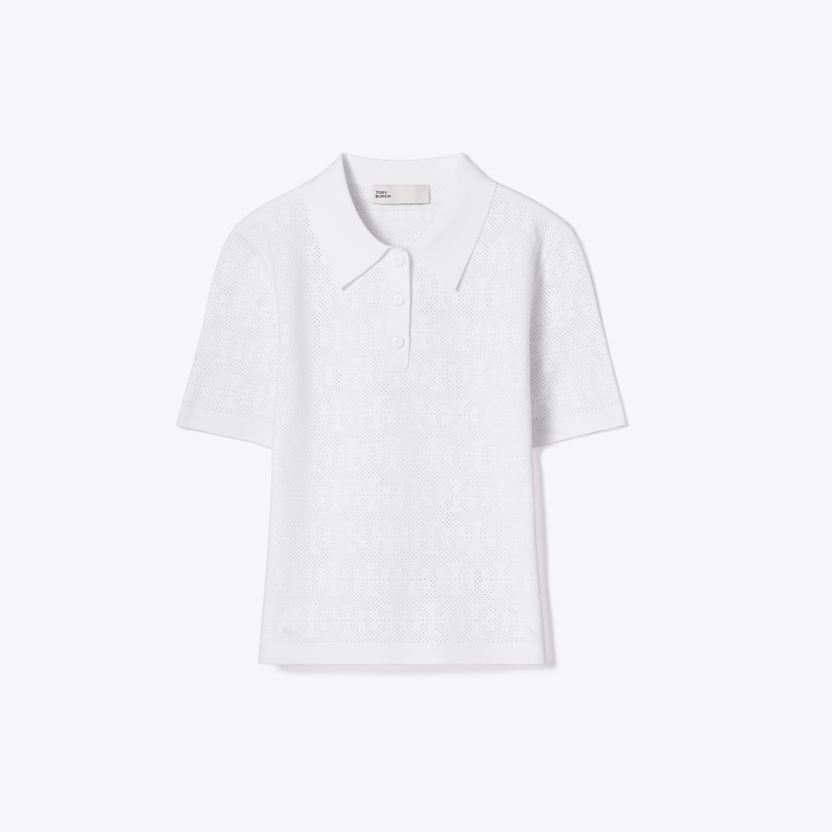 Pointelle Viscose Polo: Women's Designer Sweaters | Tory Burch