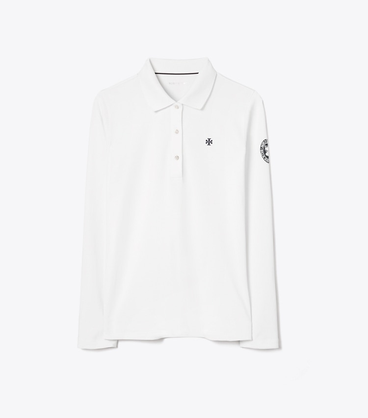 Tory Sport designer hauts Polo à manches longues dans Snow White de face