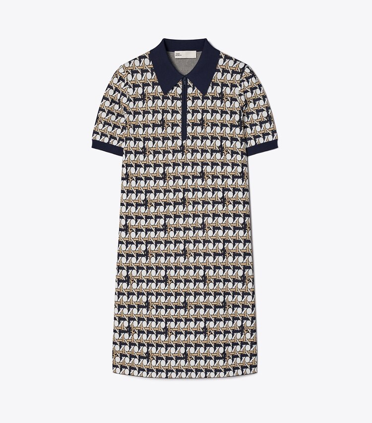 Tory Burch designer dresses Polo Dress in Tory Navy front