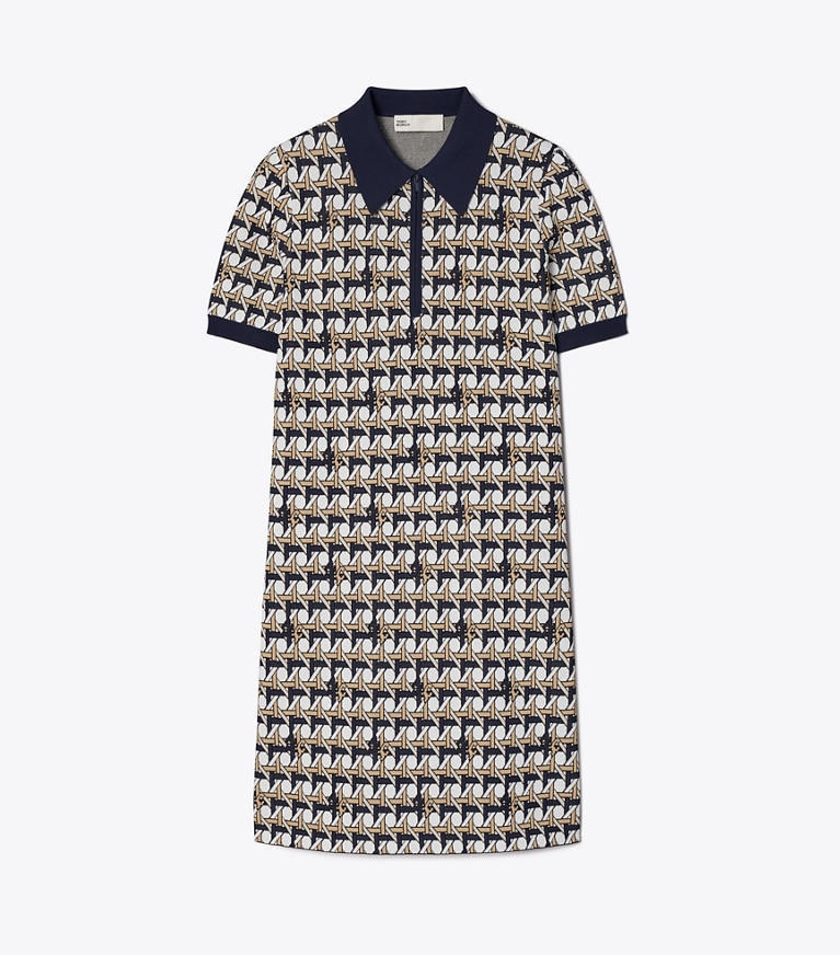 Tory Burch designer dresses Polo Dress in Tory Navy front