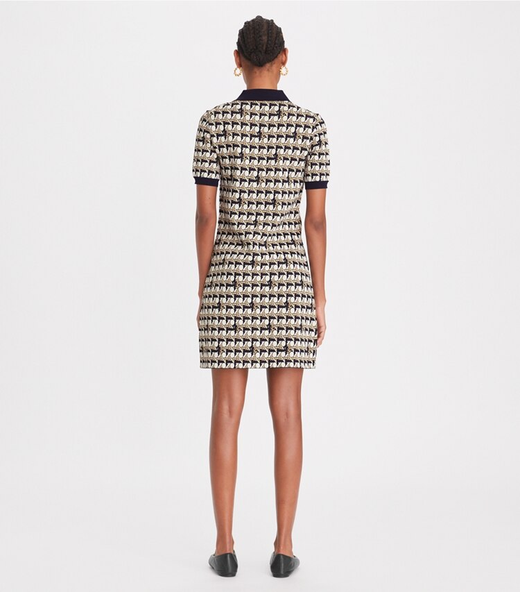 Tory Burch designer dresses Polo Dress in Tory Navy on model back