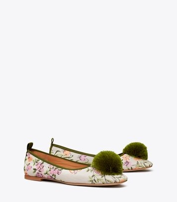 Pom Pom Smoking Slipper: Women's Designer Flats | Tory Burch