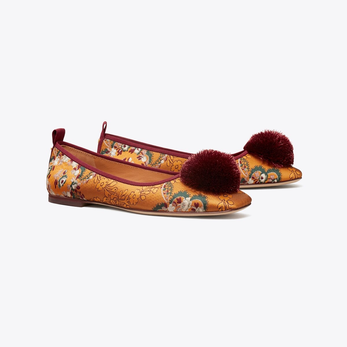 pom pom ballet flats