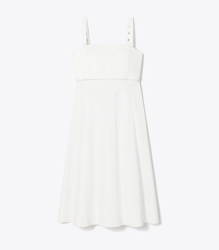 Tory Burch designer kleider Popelinekleid in White front