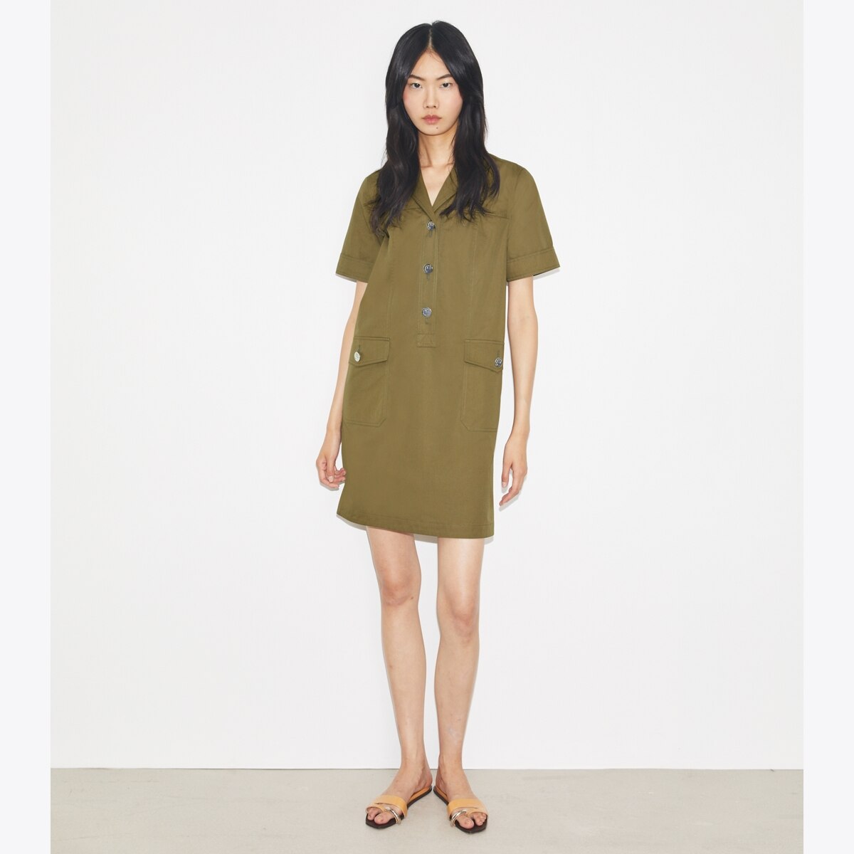 Poplin Camp Dress: Women's Designer Dresses | Tory Burch