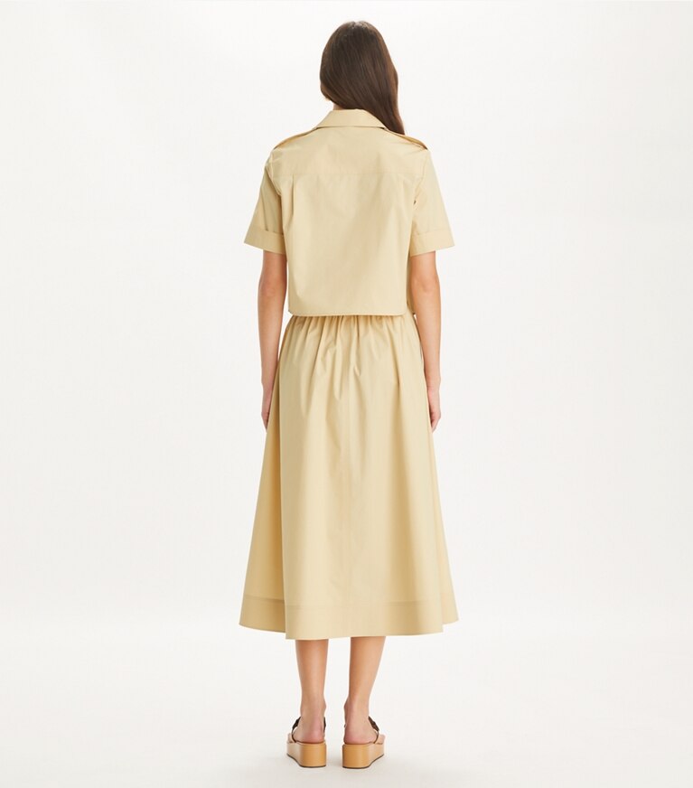 Tory Burch designer トップス ポプリン キャンプシャツ in Soapstone front