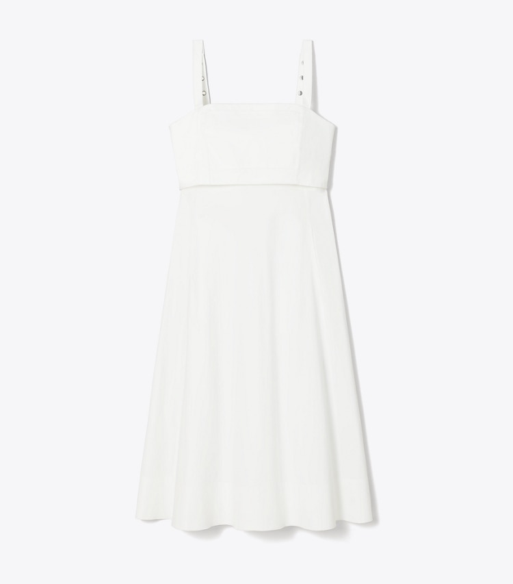 Tory Burch designer dresses Poplin Dress in White front