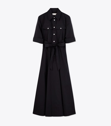 Tory Burch designer ワンピース ポプリン ドレス in Black front