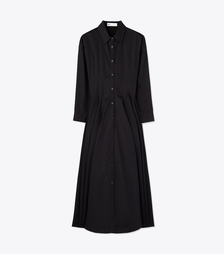 Tory Burch designer ドレス ポプリン ミディ シャツドレス in Black front