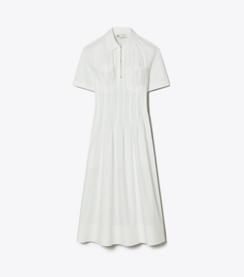 Tory Burch プリーツウエスト ドレス New★関税/送料込 シルクフロント-ポロドレス-