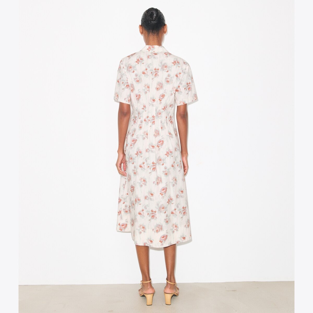 POPLIN PLEAT-WAIST DRESS - thumbnail 3
