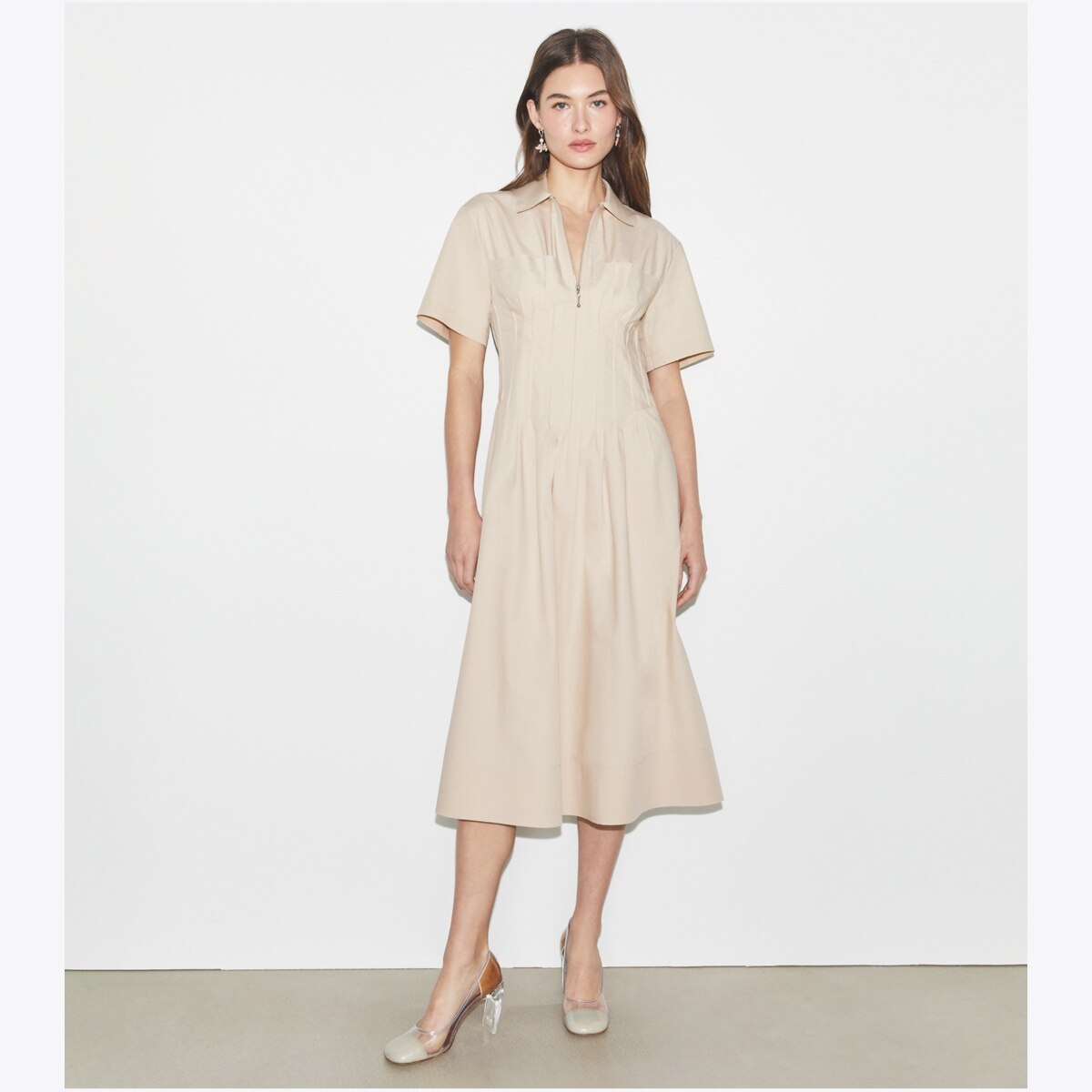 ワンピース★Tory Burch★WAISTED V-NECK POPLIN DRESS選べる2色 ワンピース☆Tory Burch☆WAISTED V-NECK POPLIN DRESS選べる2色