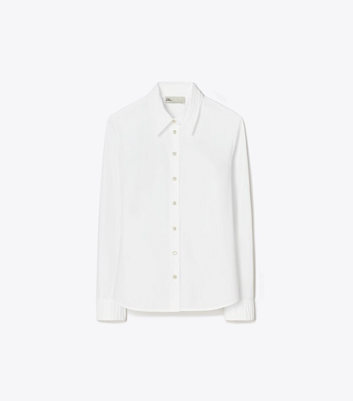Tory Burch designer tops Poplin Shirt in White front