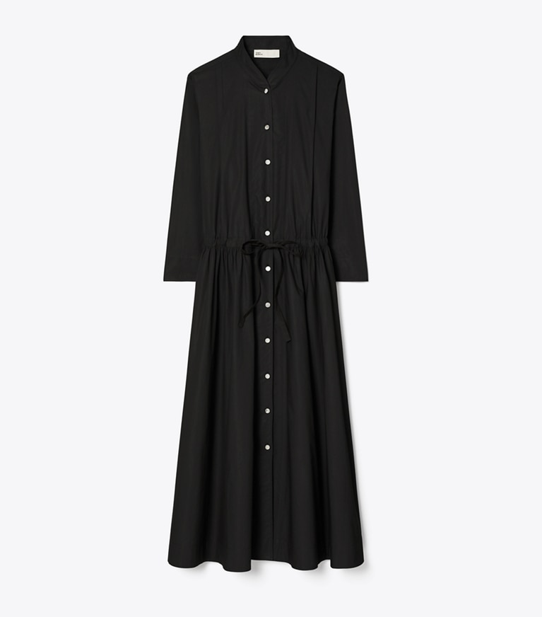 Tory Burch designer カバーアップ ポプリン シャツドレス in Black front