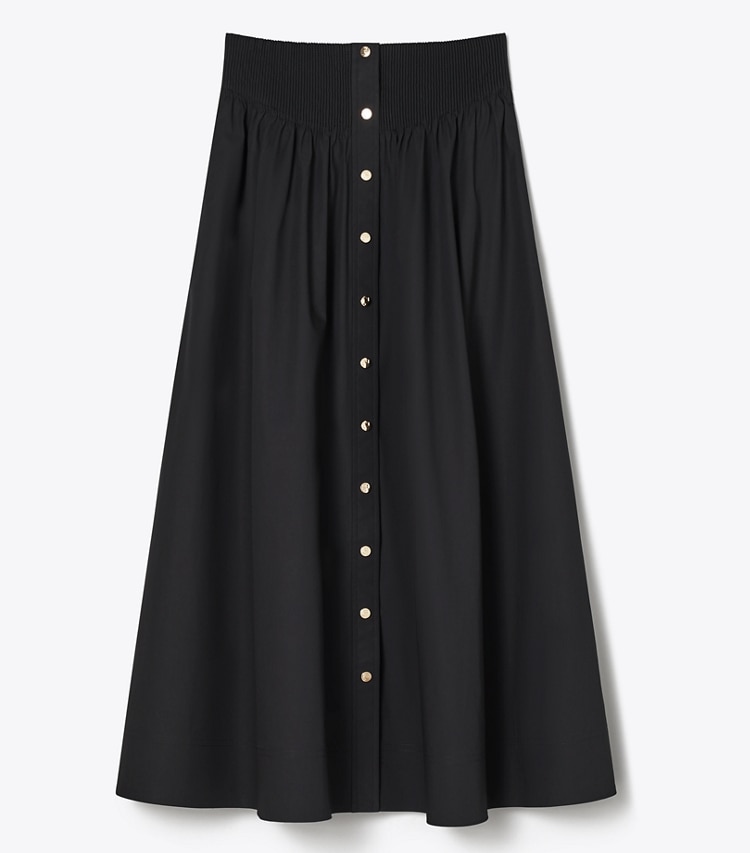 Tory Burch designer bottoms Poplin Skirt in Black front