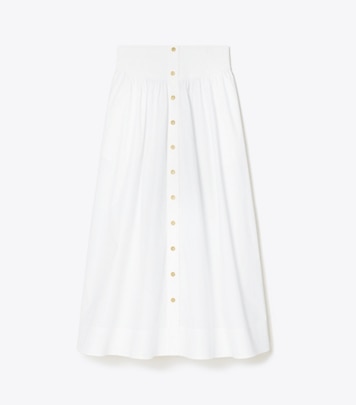 Tory Burch designer bottoms Poplin Skirt in White front