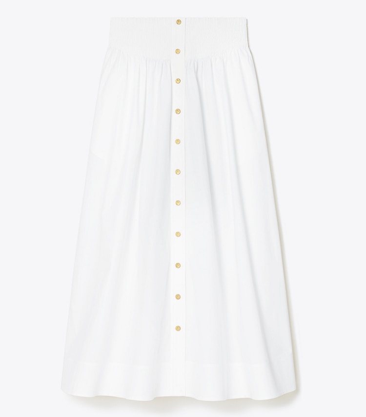 Tory Burch designer bottoms Poplin Skirt in White front