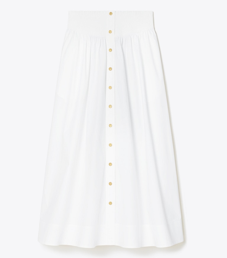Tory Burch designer bottoms Poplin Skirt in White front