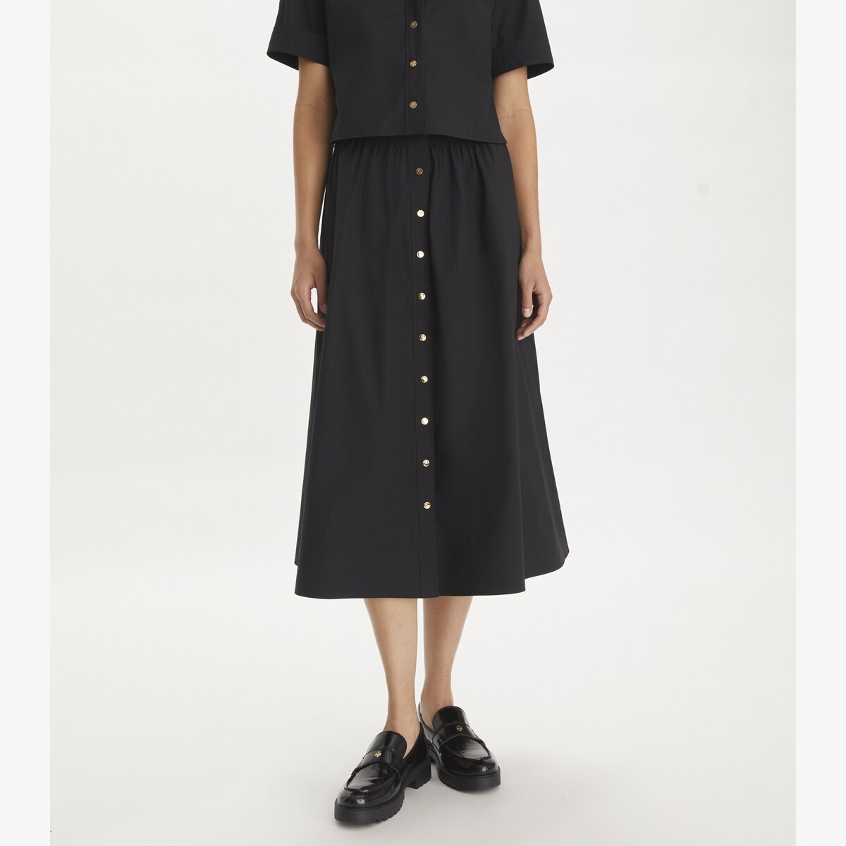 スカート TORY BURCH Cotton skirt with logoed buttons White Cotton skirt Tory Burch - Vitkac AS