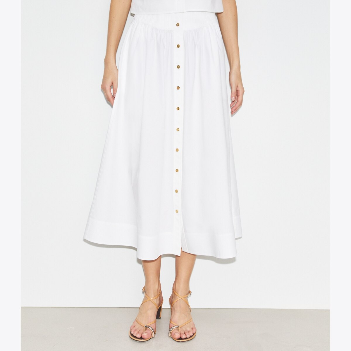 Poplin Skirt: Women's Designer Bottoms | Tory Burch